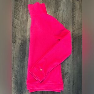 Dudley Stephens Park Slope Turtleneck in Terry Fleece (Neon Pink) Size Small